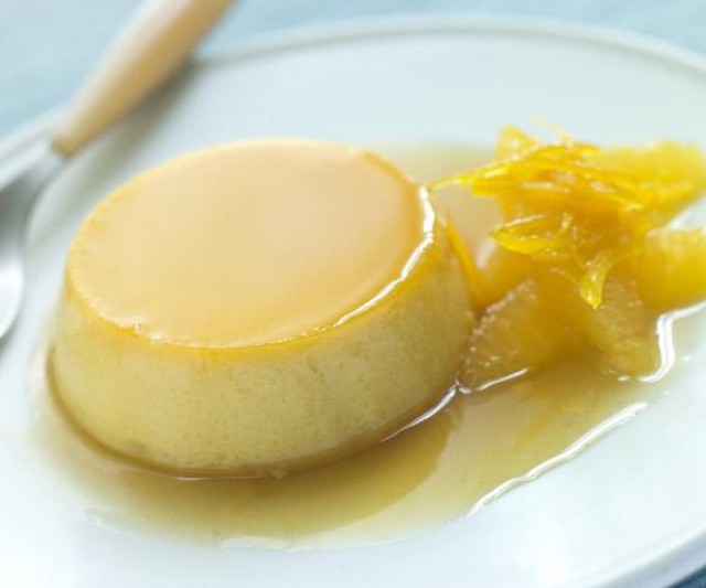 Flan de Mandarina Sin Azúcar
