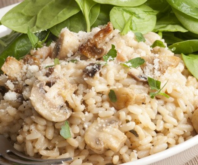 Risotto de Pollo y Champiñones